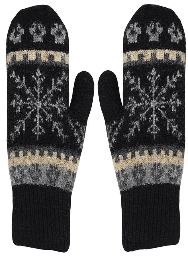 OVOY Womens Winter Warm Lining Knit Gloves Mittens Cozy Knit Thick Thermal Snow Gloves for Cold Weather - Image 1